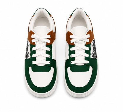 Urban Wave Premium Casual Sneakers – Green/Brown