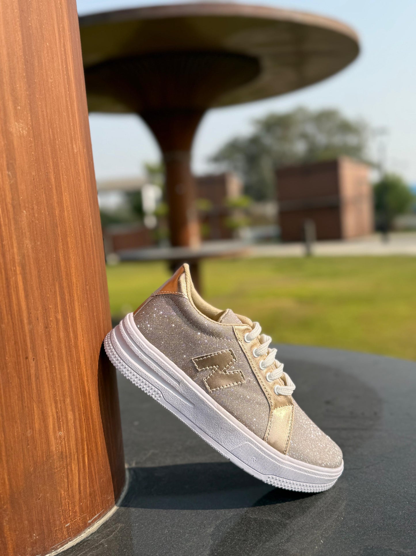 Gold Glitter Shoes for Girls