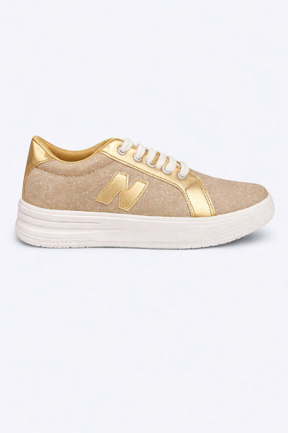 Gold Glitter Shoes for Girls